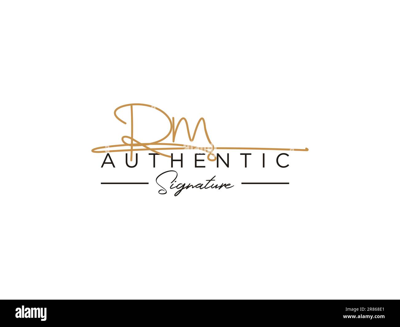 Vettore modello logo firma RM. Illustrazione Vettoriale
