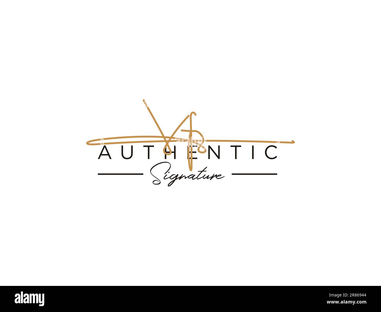 Vettore modello logo firma VF. Illustrazione Vettoriale