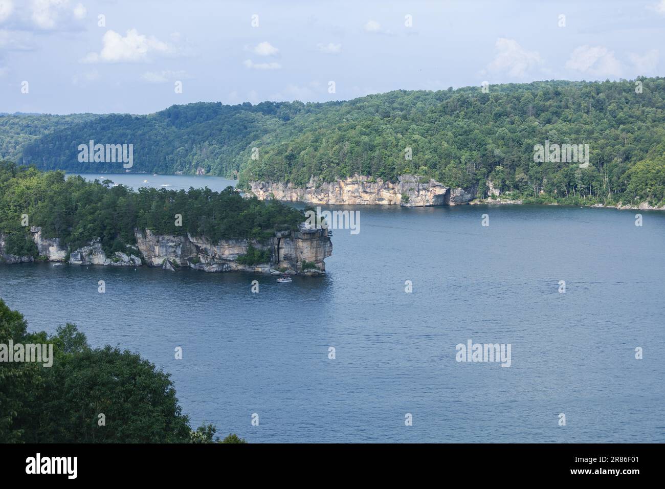 Long Point al lago Summersville Foto Stock