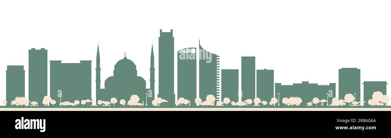 Astratto Beirut Lebanon City Skyline con edifici a colori. Illustrazione vettoriale. Concetto di viaggio d'affari e turismo con architettura moderna. Illustrazione Vettoriale