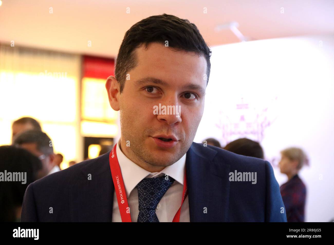 San Pietroburgo, Russia. 16th giugno, 2023. Anton Alikhanov, Governatore della Regione di Kaliningrad, partecipa alla St Petersburg International Economic Forum 2023 (Credit Image: © Konstantinov/SOPA Images via ZUMA Press Wire) SOLO USO EDITORIALE! Non per USO commerciale! Foto Stock