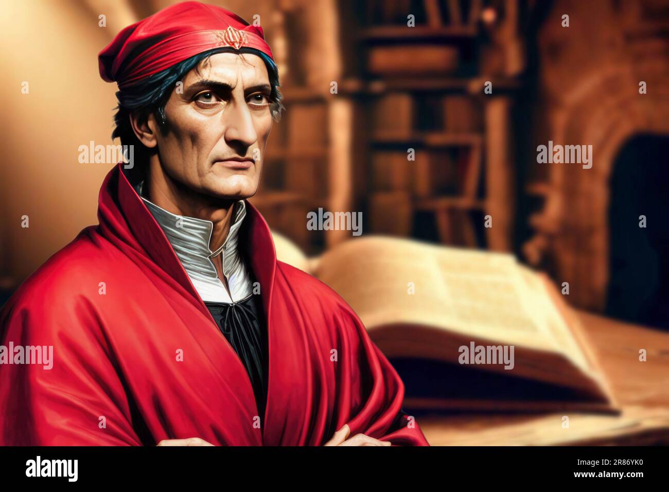 Padre Della Lingua Italiana Dante e beatrice divina commedia immagini e fotografie stock ad alta
