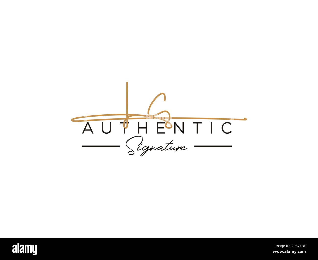 Vettore modello logo firma LC. Illustrazione Vettoriale