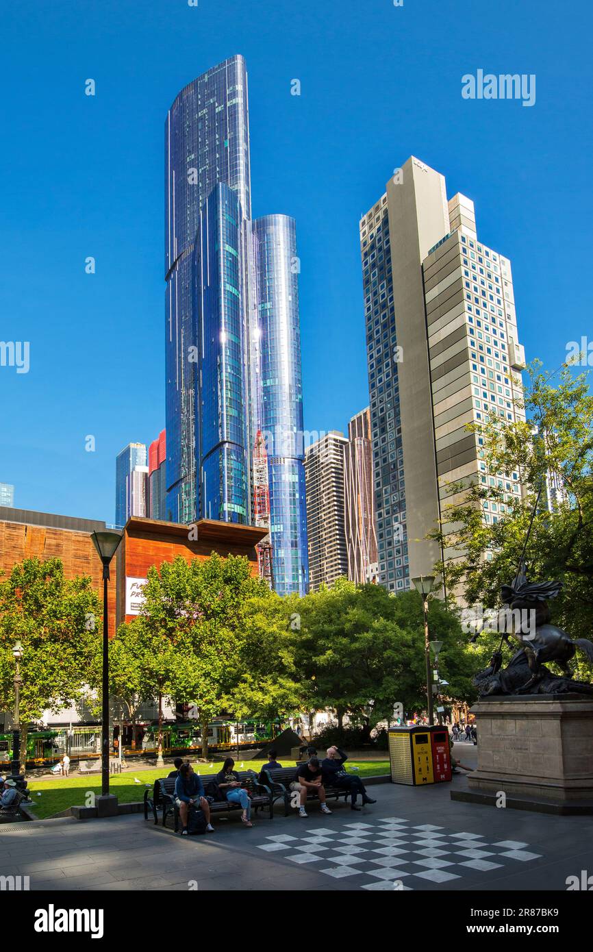 Melbourne Central Business District (CBD), Victoria, Australia Foto Stock