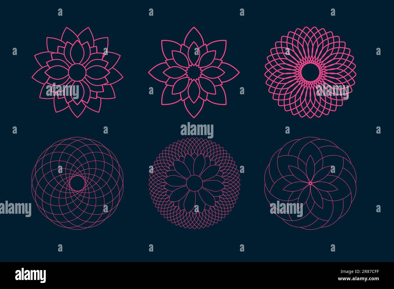 geometria sacra contorno forma vettore set eps10 Illustrazione Vettoriale