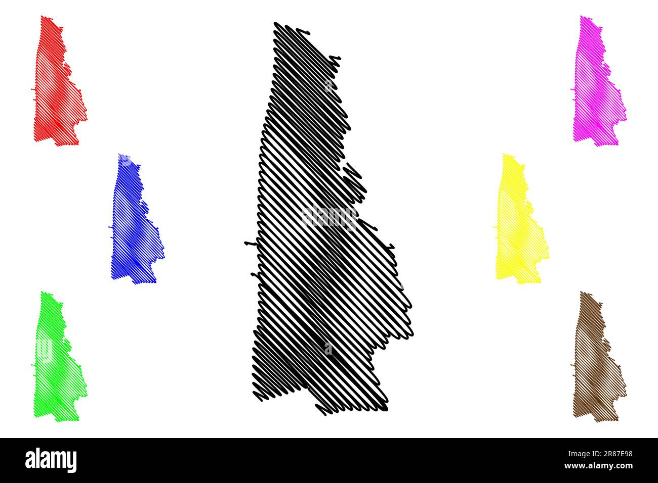 Blackpool Borough con status di autorità unitaria (Regno Unito di Gran Bretagna e Irlanda del Nord, contea cerimoniale Lancashire o Lanci, Inghilterra) Illustrazione Vettoriale