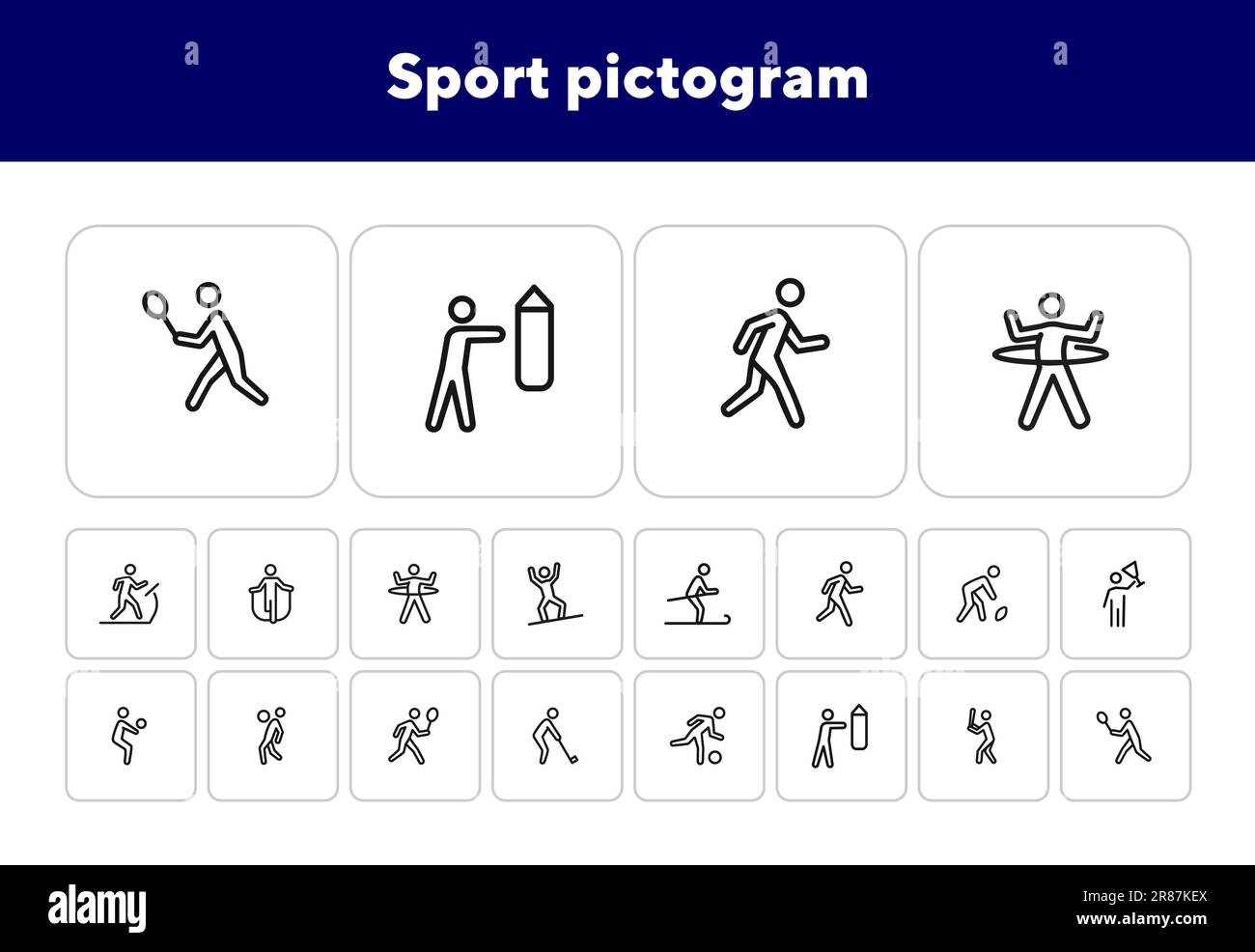 Pictogram tennis player icon sport immagini e fotografie stock ad alta ...