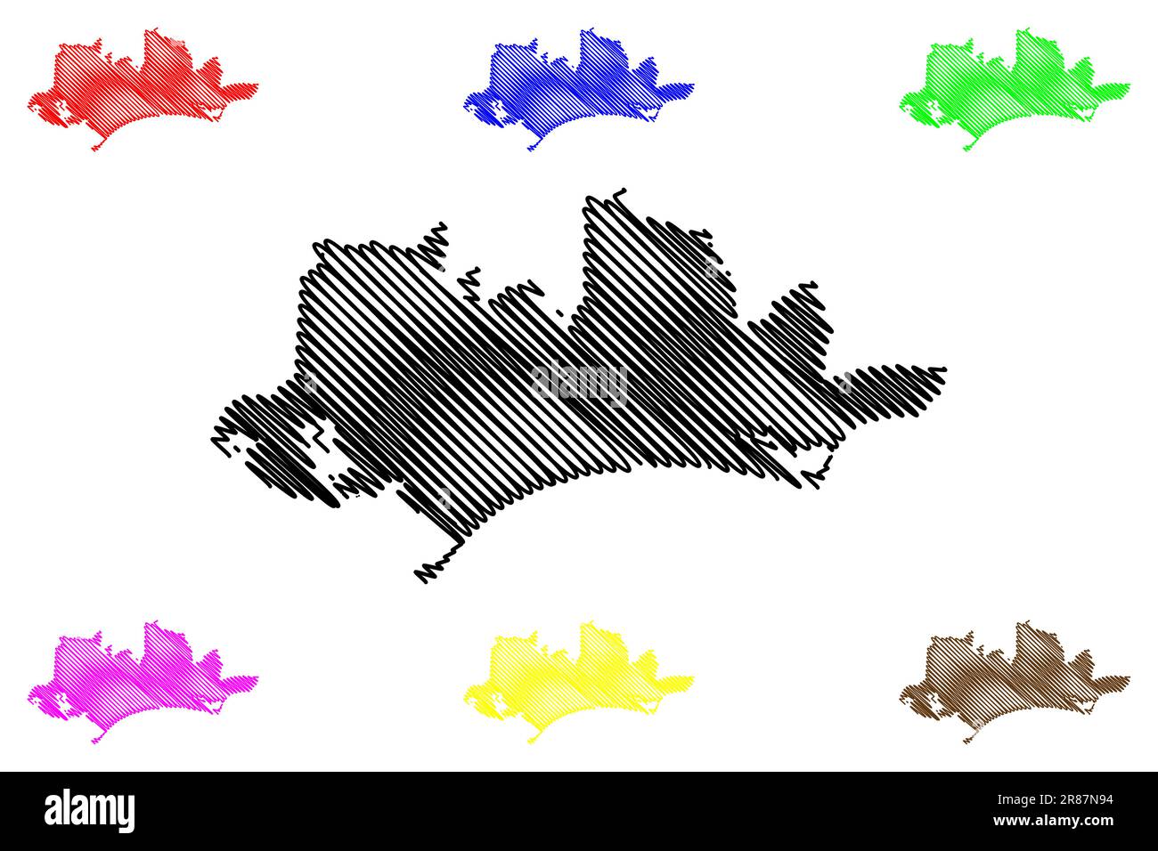 Area di autorità unitaria di Bournemouth, Christchurch e Poole (Regno Unito di Gran Bretagna e Irlanda del Nord, contea cerimoniale Dorset, Dorsets Illustrazione Vettoriale