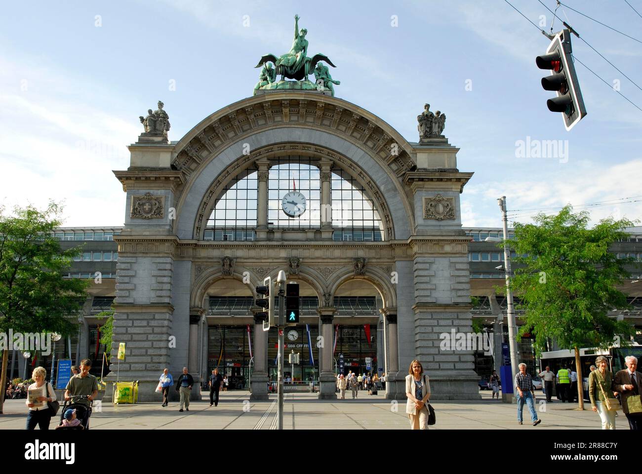 Arco, stazione ferroviaria, Lucerna, Svizzera Foto Stock