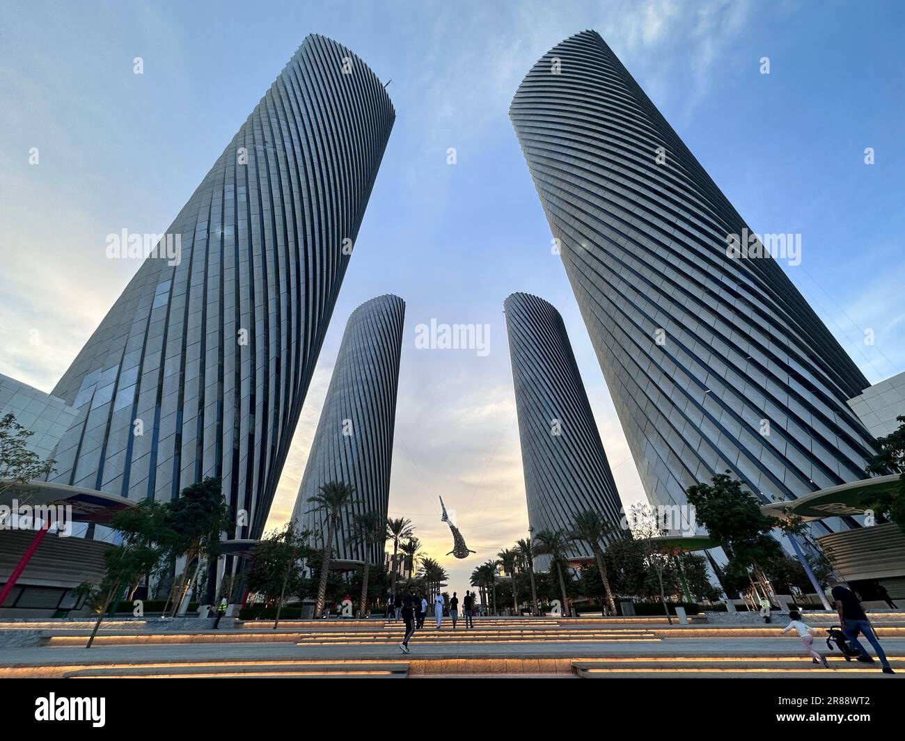 Lusail Plaza 4 torre. Al Saad Tower Lusail boulevard di recente sviluppo città del Qatar Foto Stock