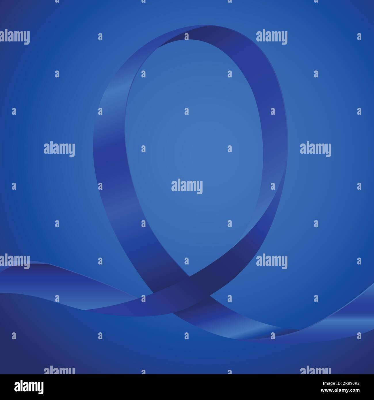 Nastro blu per la consapevolezza, modello di sfondo con spazio di copia per copertina, pagina o pubblicità disegno layout Illustrazione Vettoriale