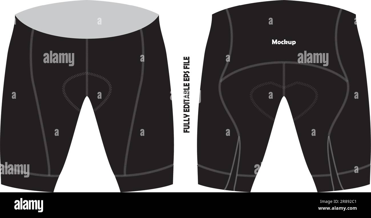 Ciclismo Shorts Mock up Illustrazione Vettoriale