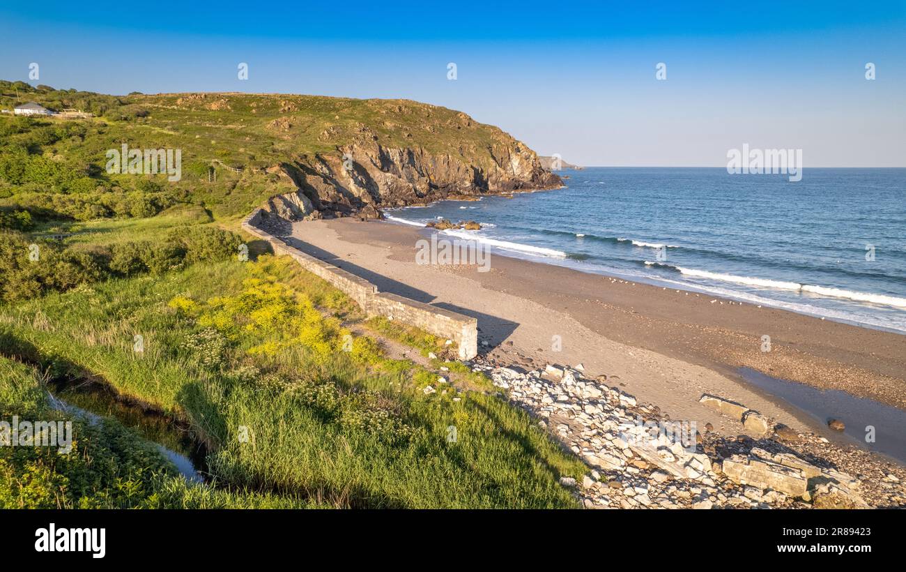 Kennack Sands (est) sul Lizard in Cornovaglia, Regno Unito Foto Stock