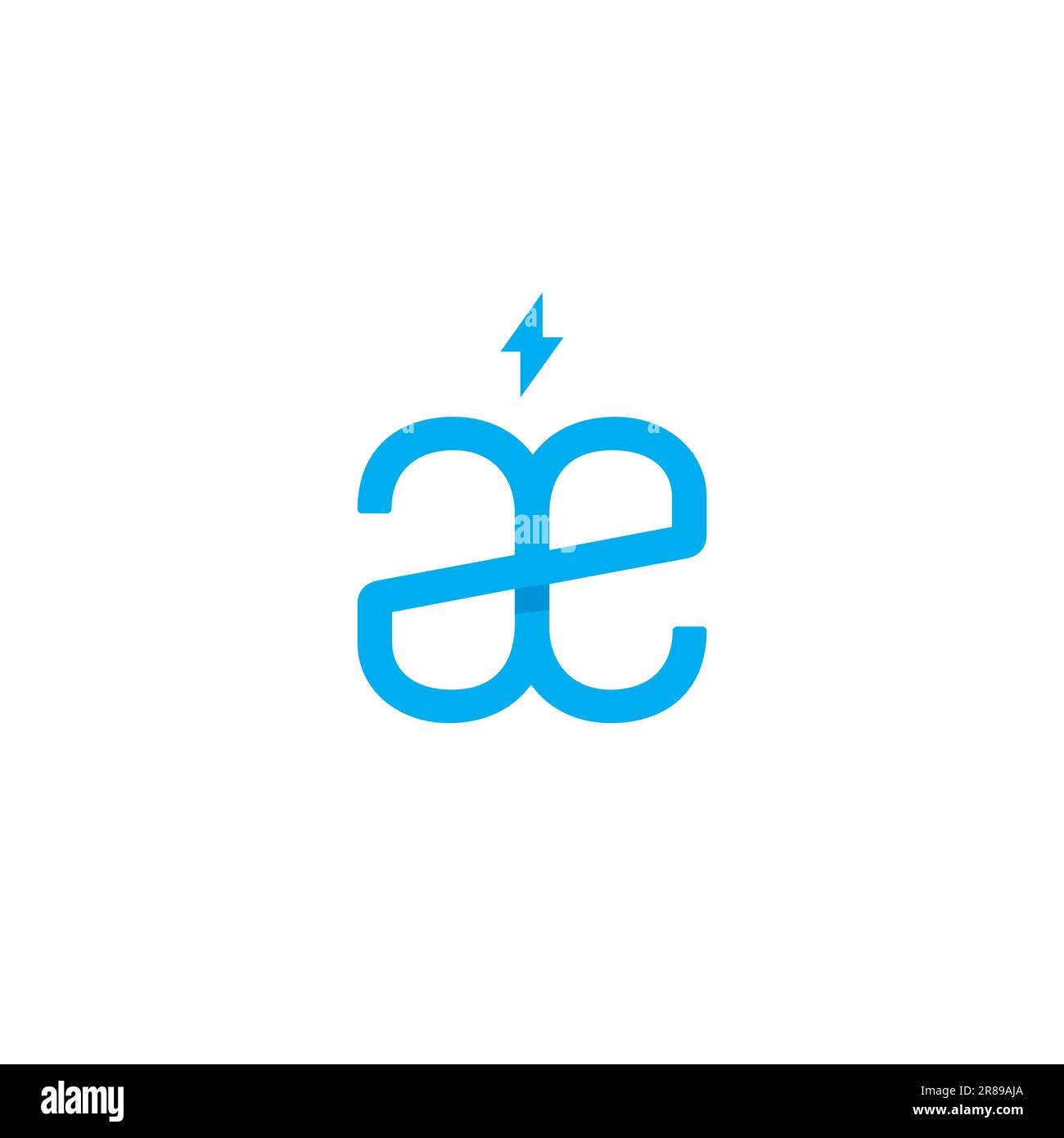 Simbolo del logo AE. Design icona lettera AE Illustrazione Vettoriale