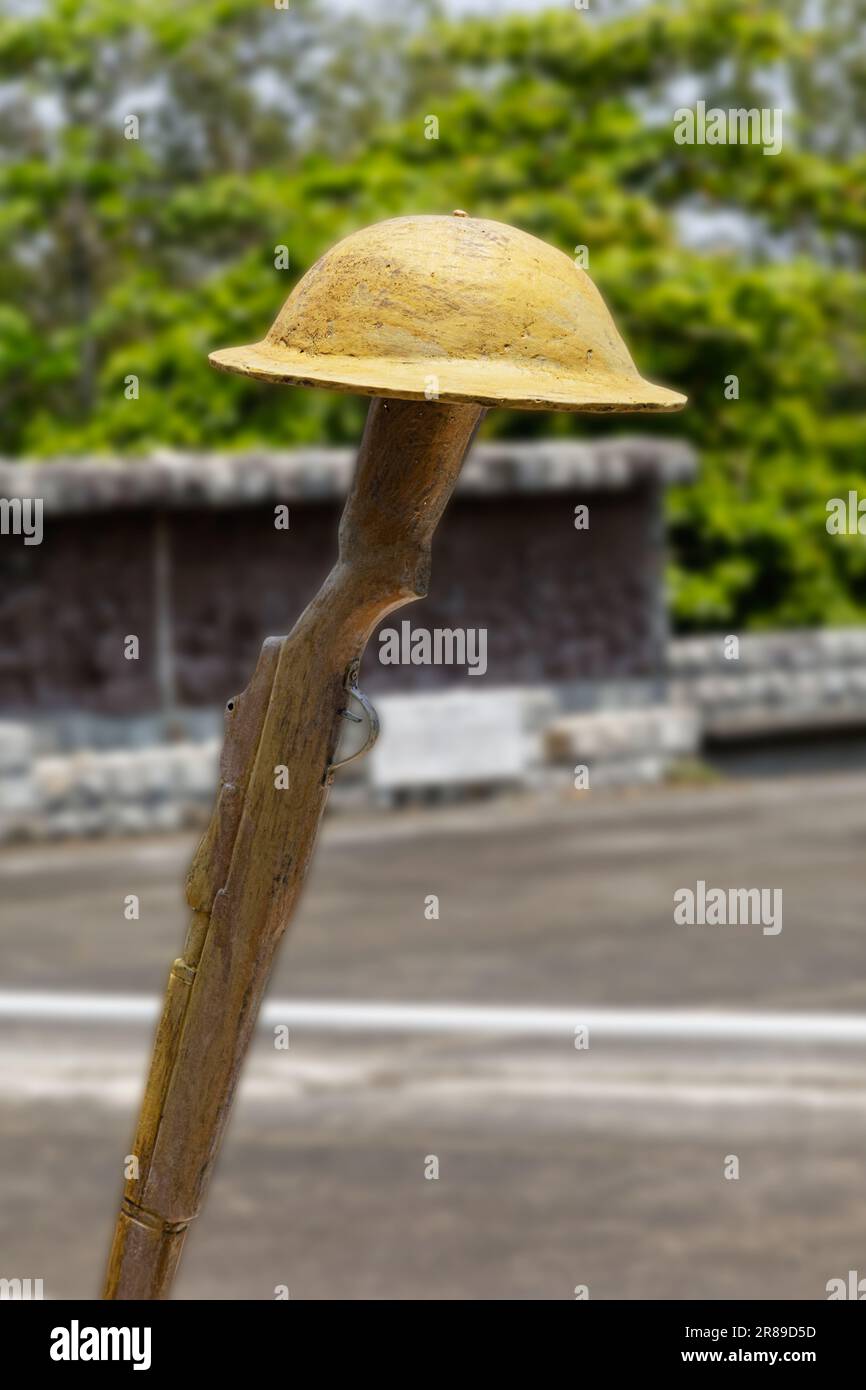 Statua che rappresenta tutti i sacrifici del popolo filippino durante la battaglia dell'isola di Corregidor durante la guerra mondiale del 2 Foto Stock