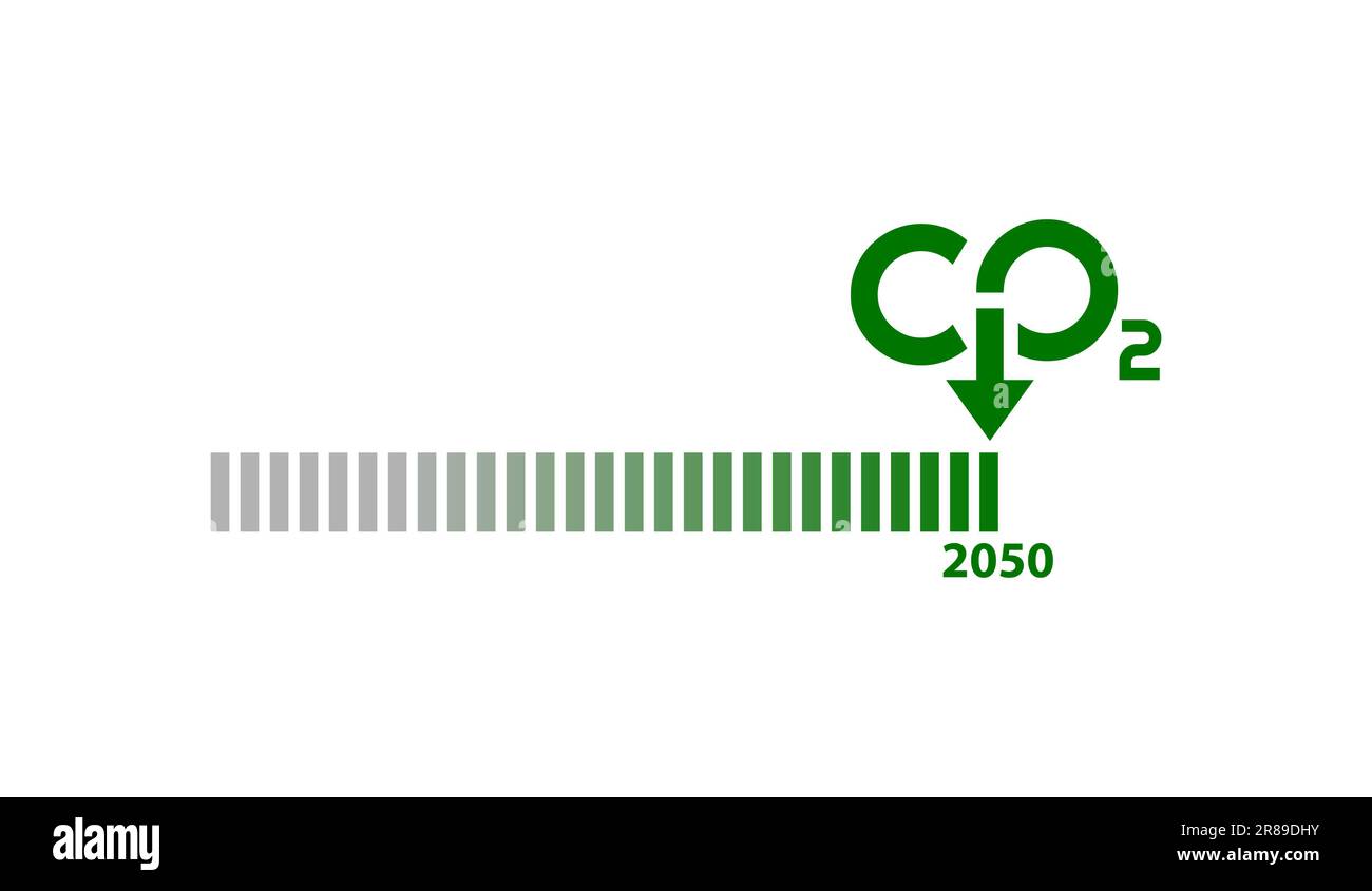 Ridurre le emissioni di CO2 per fermare il cambiamento climatico Foto Stock