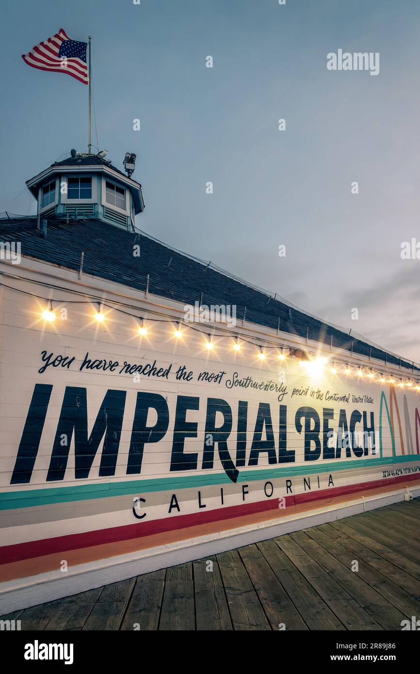 Molo Imperial Beach a San Diego, California Foto Stock