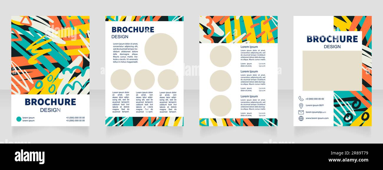 Disegno di opuscolo bianco di arte commerciale Illustrazione Vettoriale