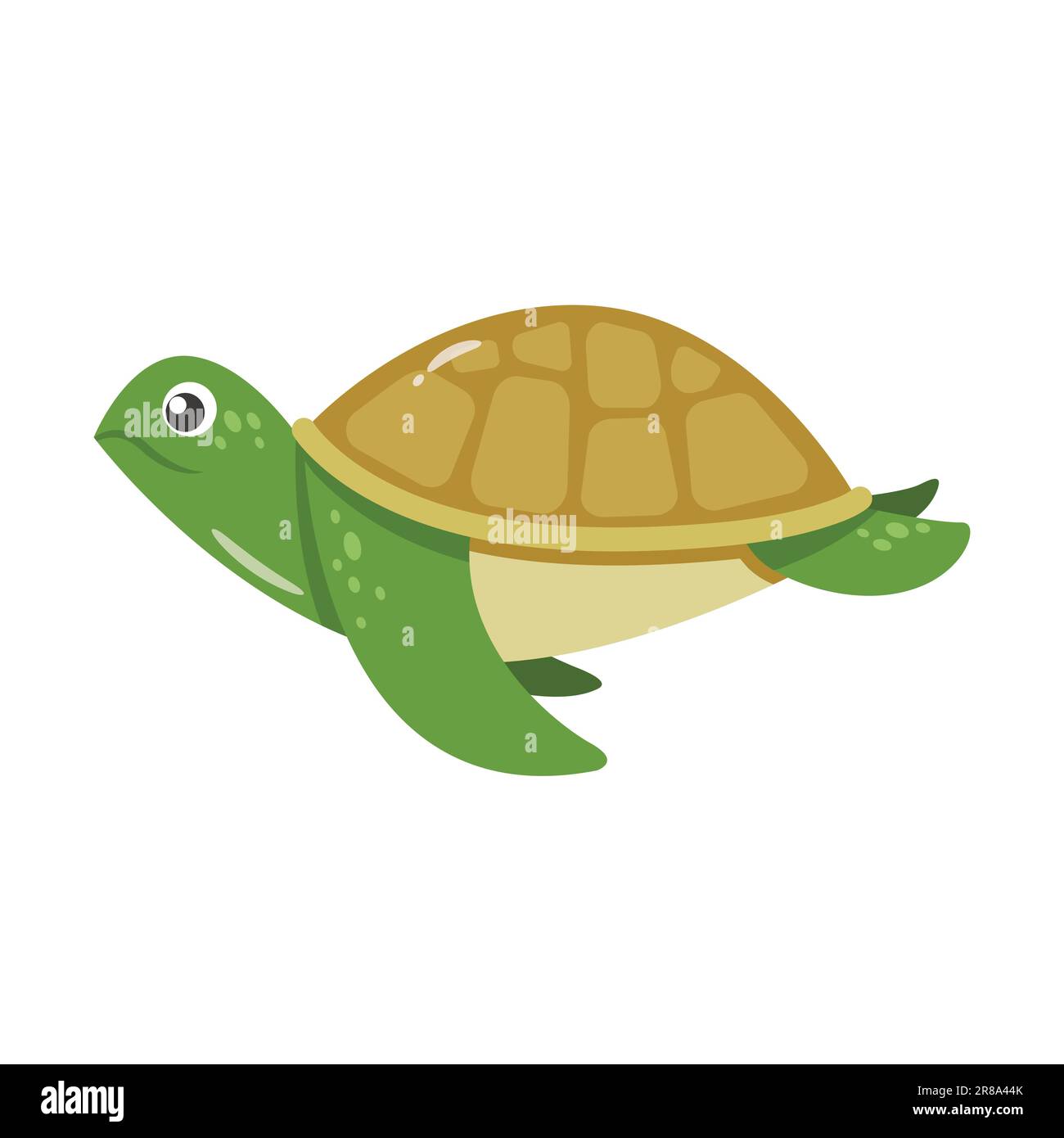 Carino tartaruga cartone animato. Illustrazione vettoriale Illustrazione Vettoriale