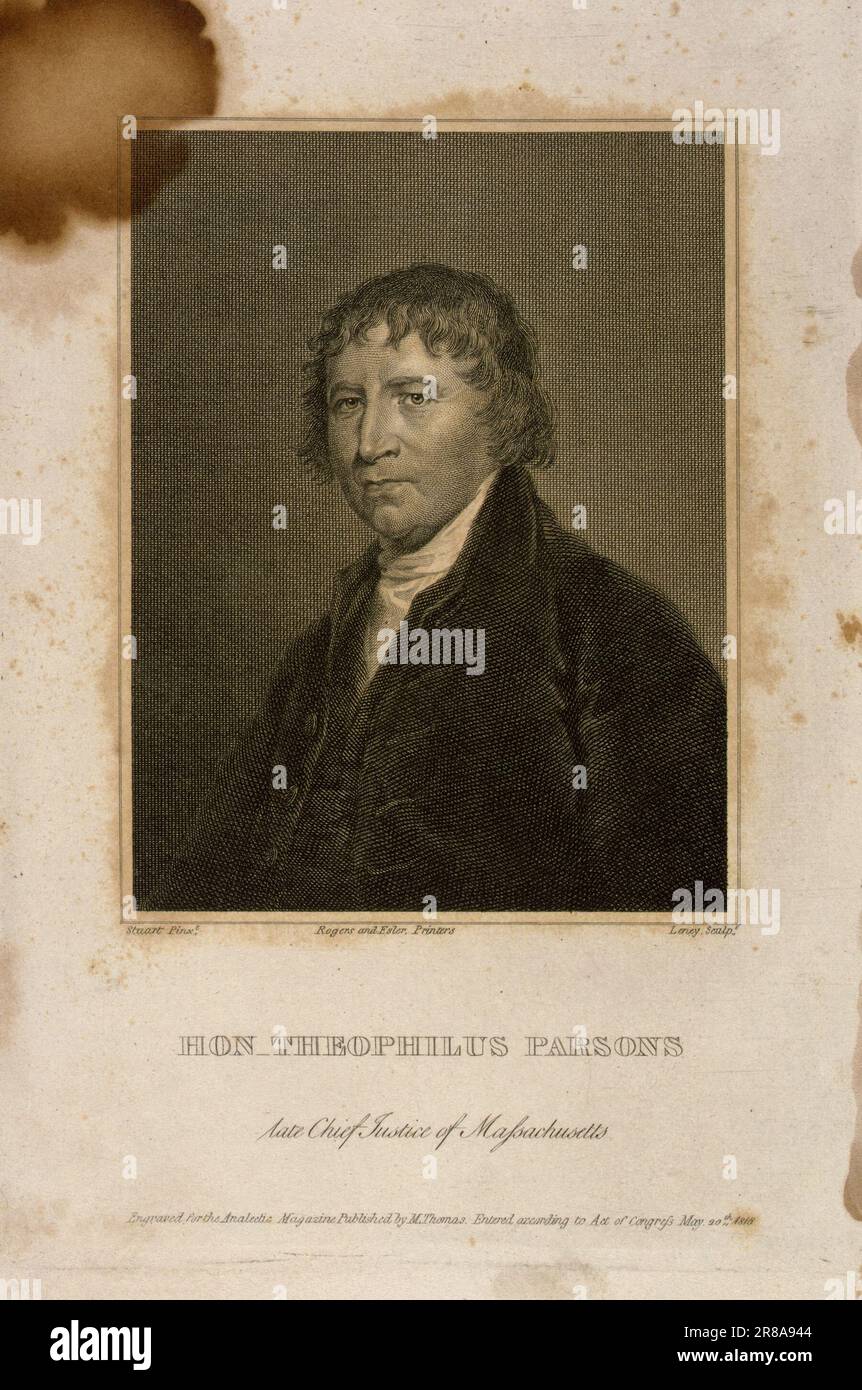 Theophilus Parsons, Late Chief Justice of Mass., 1816 [] di William Satchwell Leney, nato Londra, Inghilterra 1769-morto Longue Pointe, Canada 1831 Foto Stock
