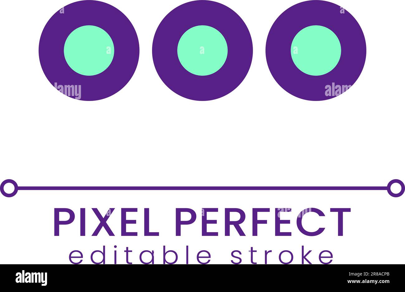 Altre opzioni pulsante pixel Perfect RGB colore ui icona Illustrazione Vettoriale