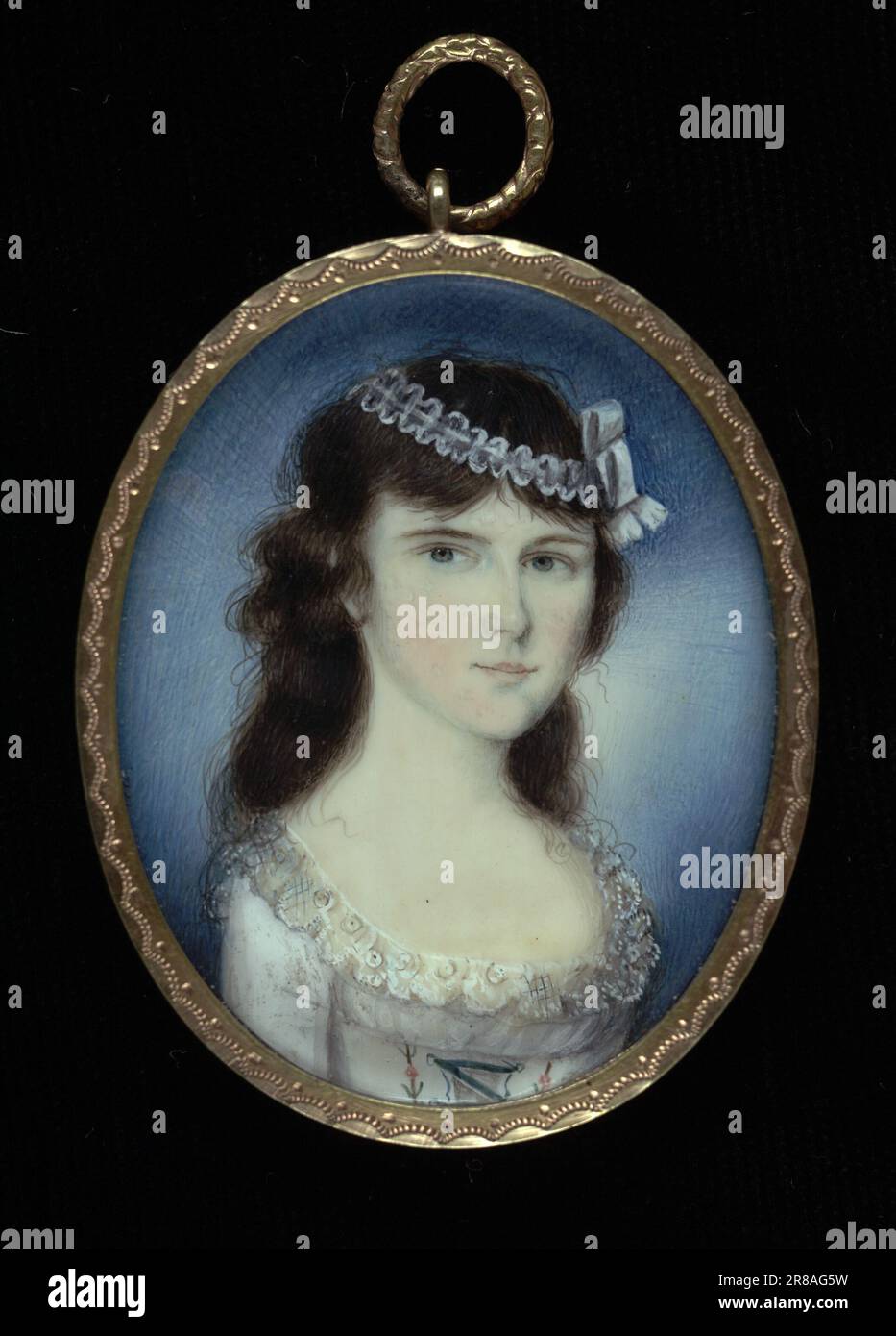 Ritratto di una giovane Signora ca. 1790 di William Verstille, Boston, ma ca. 1755-morto Boston, ma 1803 Foto Stock