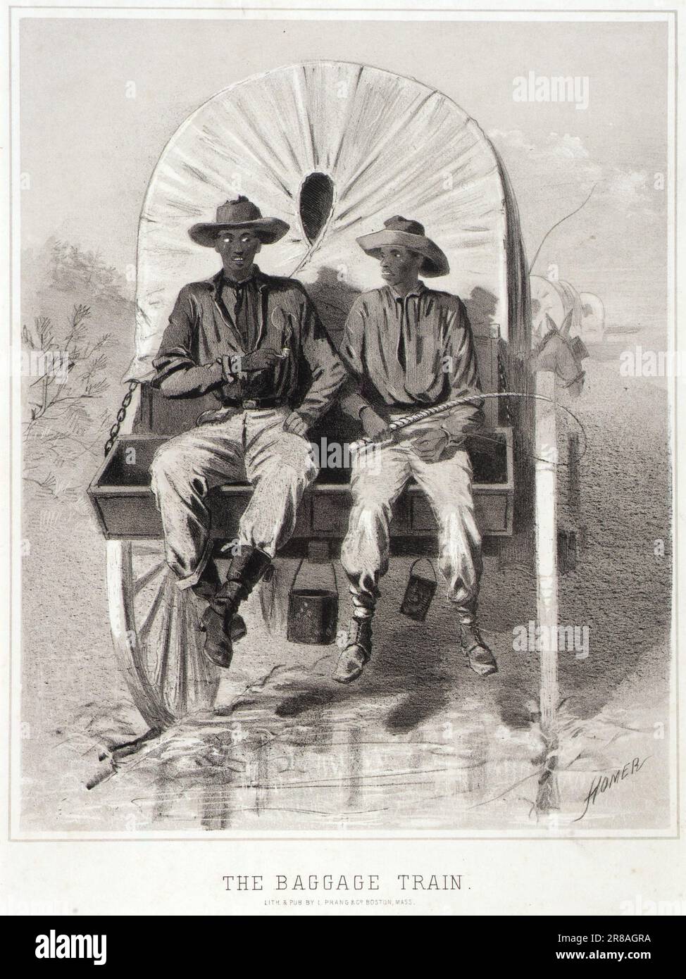 Bozzetti della campagna: The Baggage Train 1863 di Winslow Homer, nato Boston, ma 1836-deed Prout's Neck, ME 1910 Foto Stock