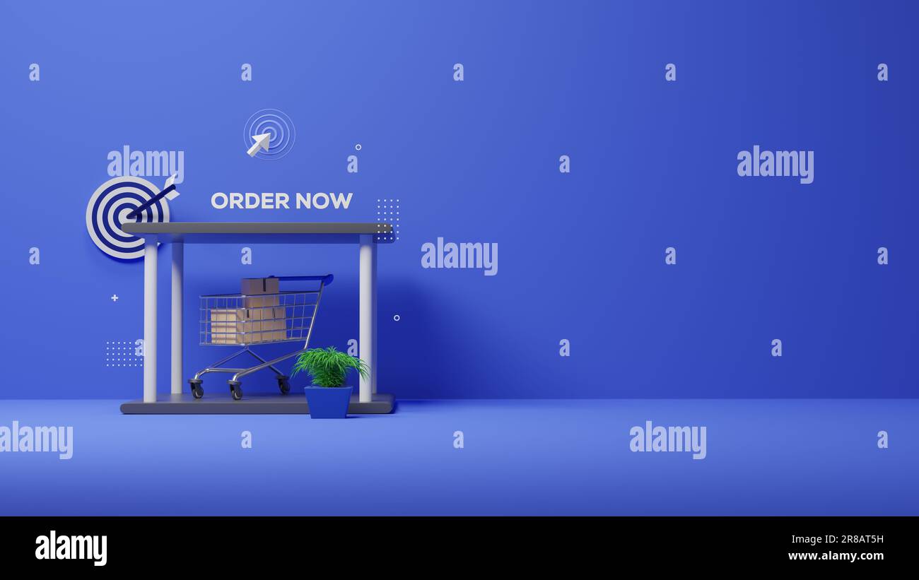 Banner di vendita online con offerta speciale Foto Stock