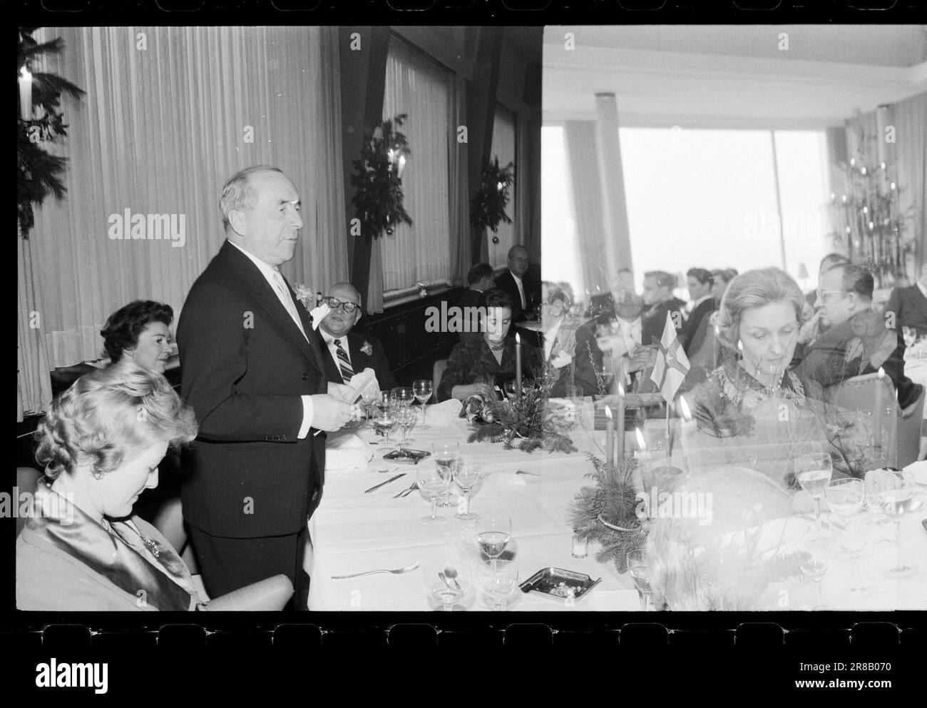 Attuale 56-10-1960: Navi per auto e persone l'armatore Anders Jahre apre la rotta Oslo-Kiel con la nuova e orgogliosa nave di Jahre-line "Kronprins Harald". Foto: Ivar Aaserud / Aktuell / NTB ***FOTO NON ELABORATA*** Foto Stock