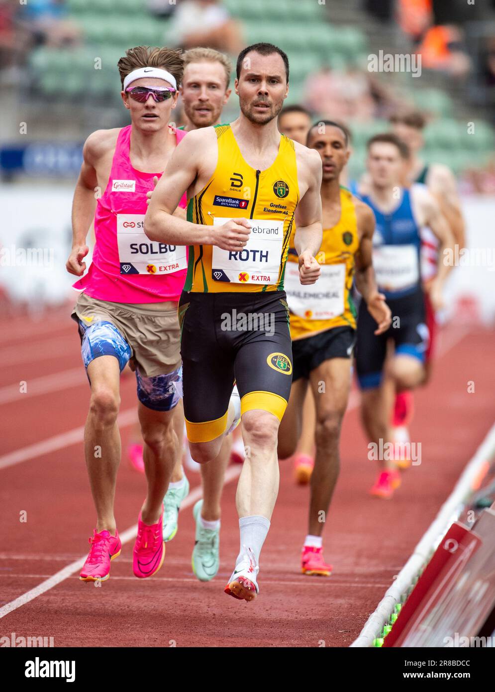 Thomas Arne Roth gareggerà nella gara maschile del 800m agli Oslo Bislett Games, Wanda Diamond League, Bislett Stadium, Oslo Norvegia il 15th giugno 2023. Foto Stock