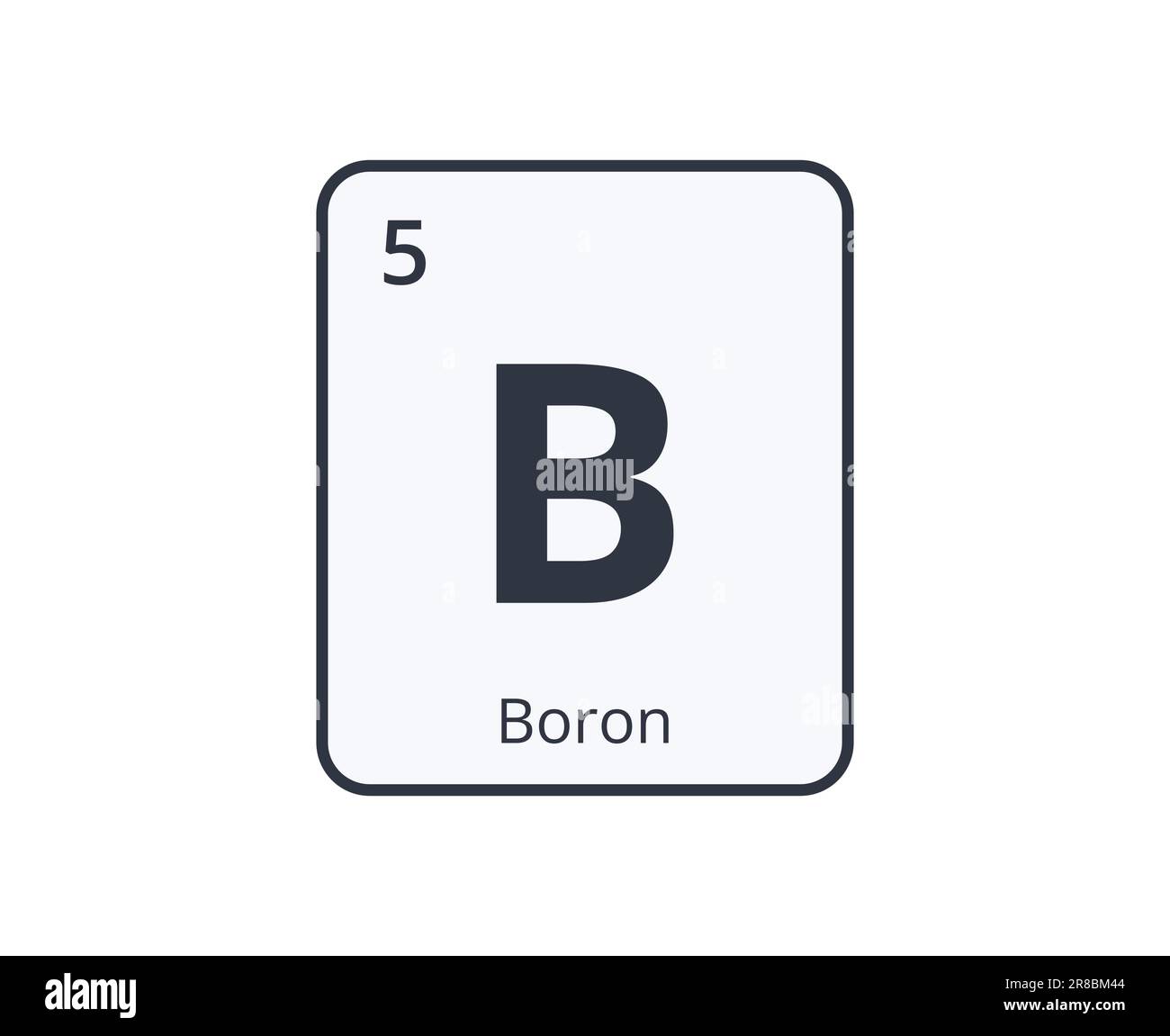 Elemento chimico al boro grafico per progetti scientifici. Illustrazione Vettoriale