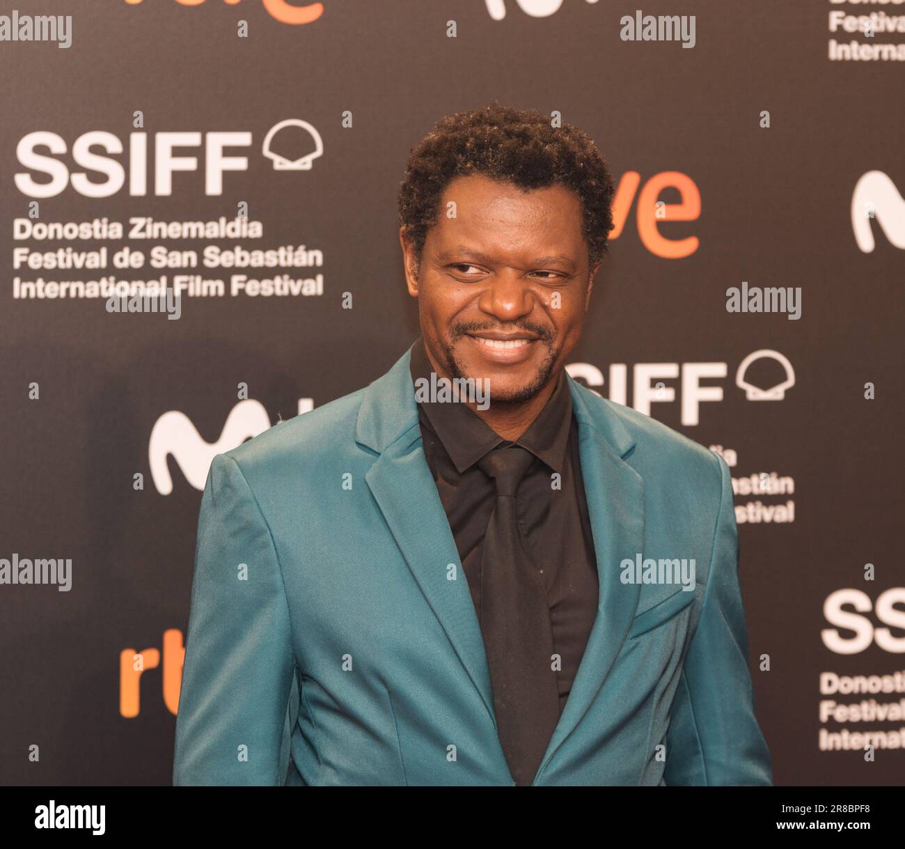 L'attore Bukassa Kabengele, del film "Pacified", al San Sebastián International Film Festival in Spagna il 24 settembre 2019. Foto Stock