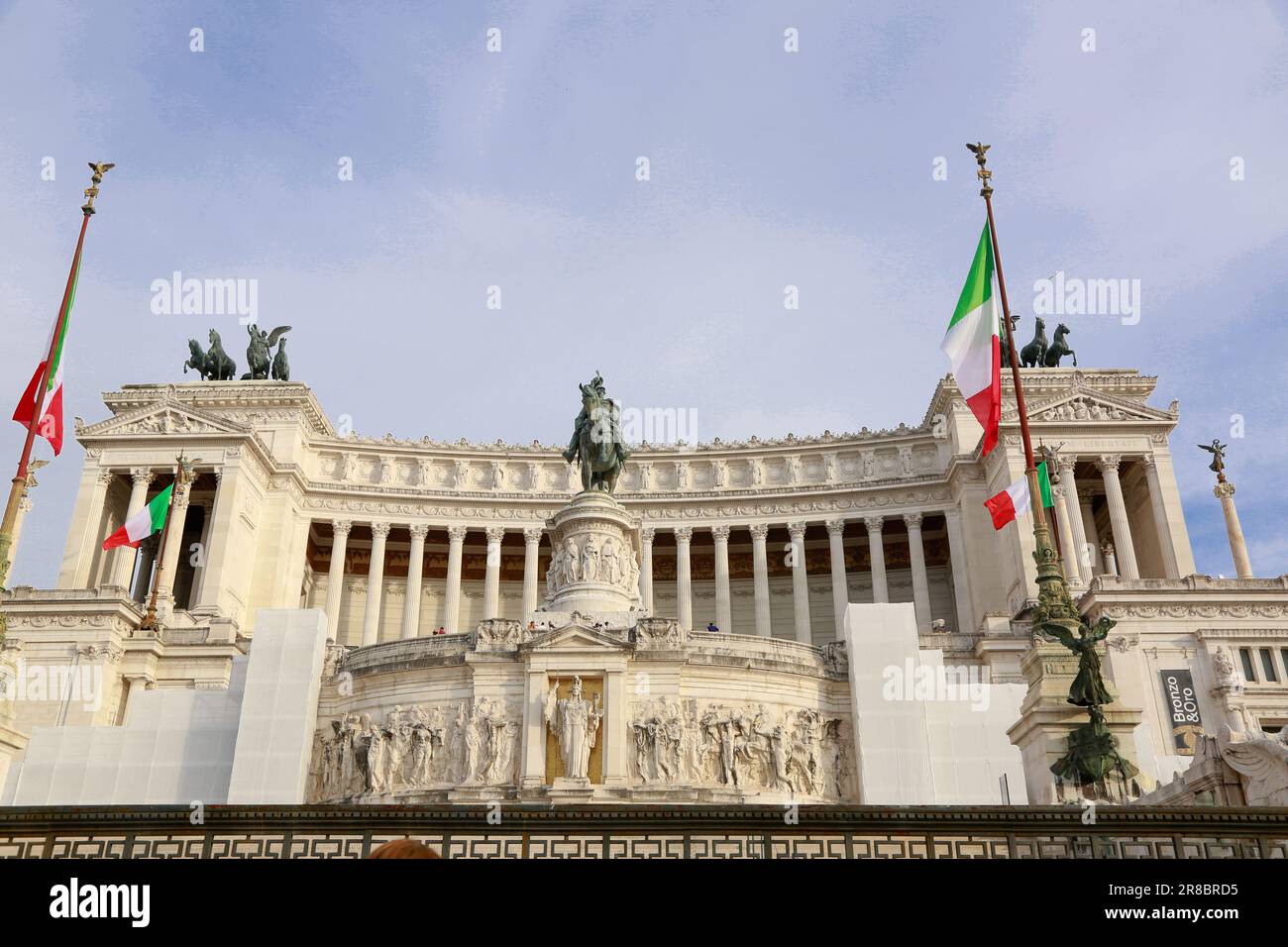 Palazzo Venezia in una giornata di sole, piazza venezia Roma, italia Foto Stock