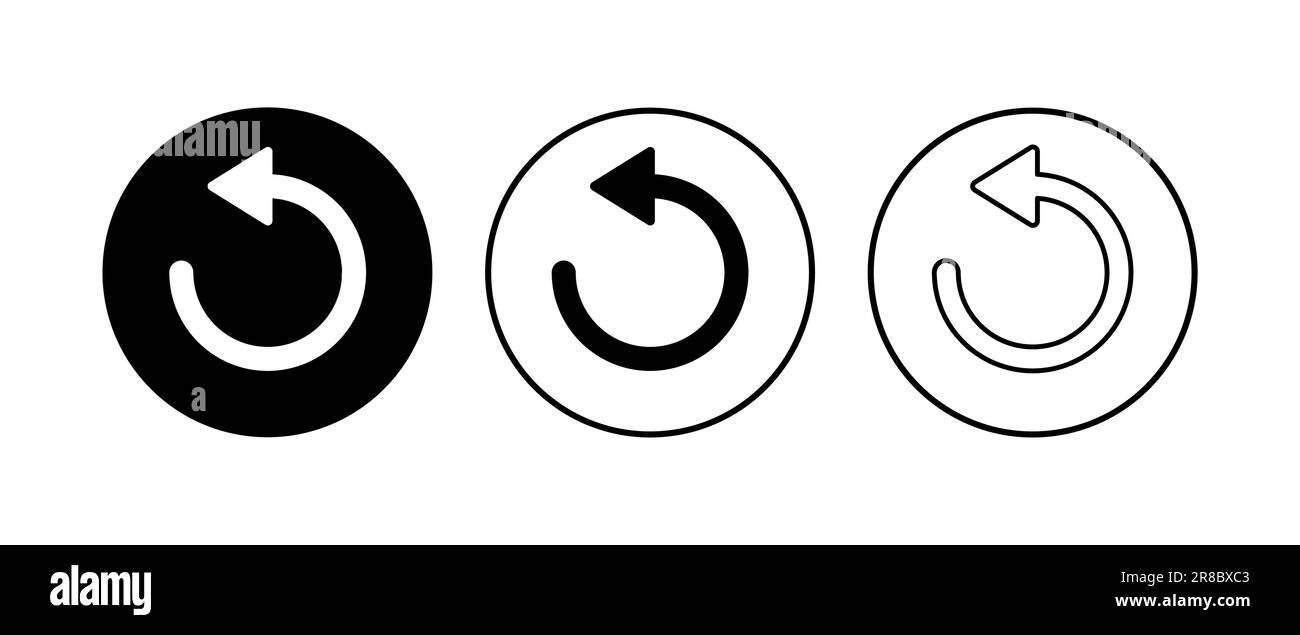 Aggiorna set di icone. Vettore icona di ricarica. Icona Aggiorna. Illustrazione Vettoriale