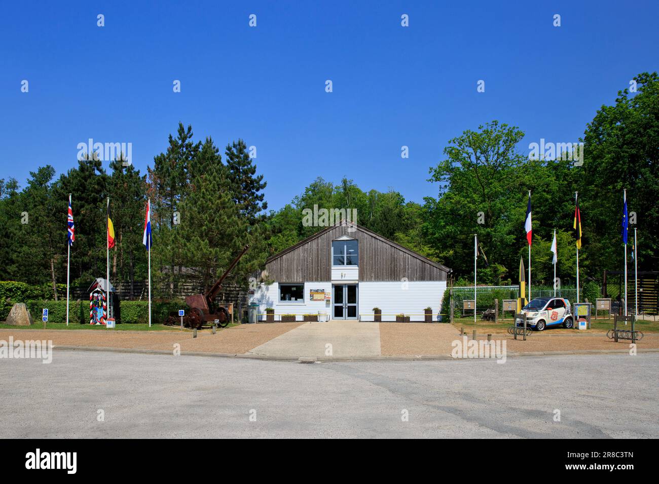 Ingresso principale alla stazione di lancio V-1 e V-2 della Germania nazista della seconda guerra mondiale presso il Bunker di Eperlecques (Pas-de-Calais), Francia Foto Stock