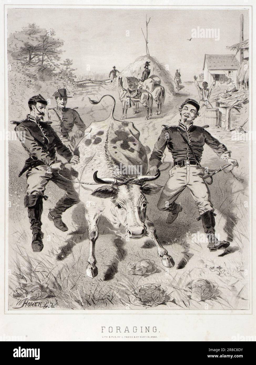 Schizzi di campagna: Foraging n.d. di Winslow Homer, nato Boston, ma 1836-morto Prout's Neck, ME 1910 Foto Stock