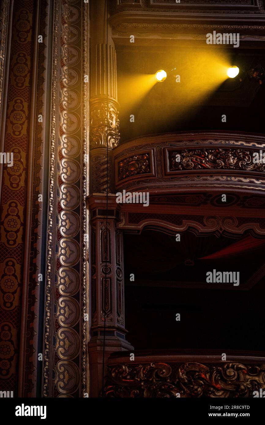 Particolare del Teatro Lope de Vega (Siviglia, Spagna) Foto Stock