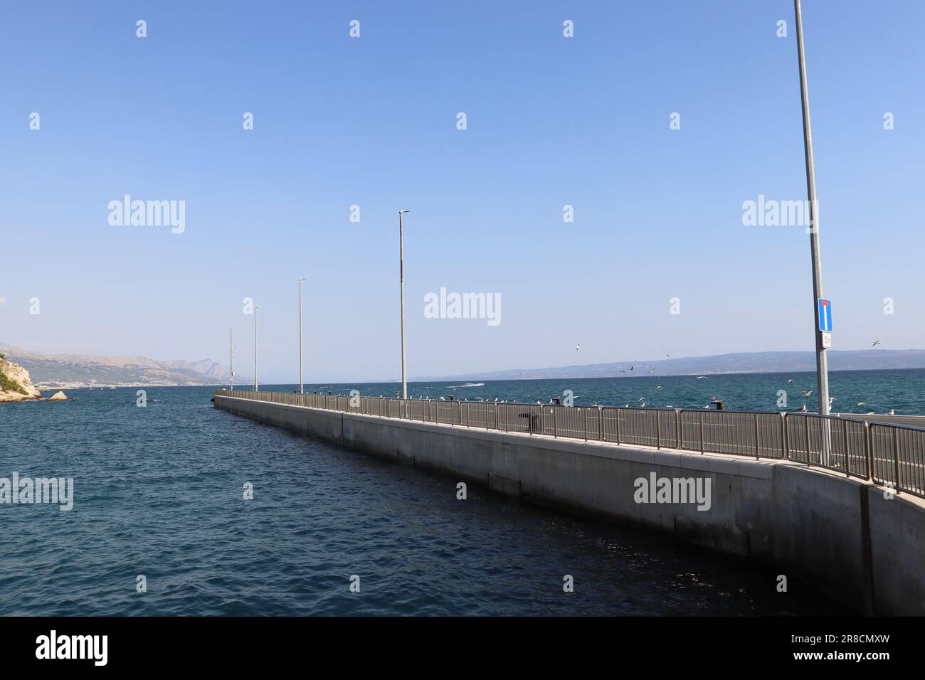 La città di Spalato con vista sulla città e sulla costa. Foto Stock