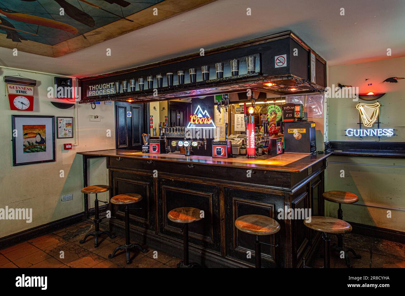 Interno del Toucan Bar a Soho. Londra Foto Stock