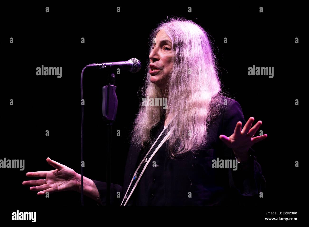 Patti Smith si esibisce dal vivo a Oslo nel giugno 2023 Foto Stock