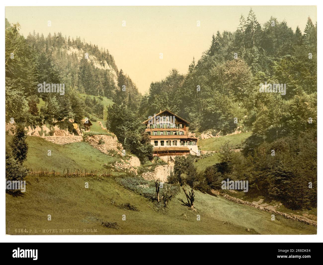 The Summit Hotel, passo Brünig, Oberland Bernese, Svizzera 1890. Foto Stock