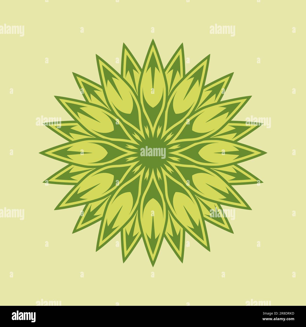fiore di mandala con illustrazione vettoriale in stile naturale Illustrazione Vettoriale