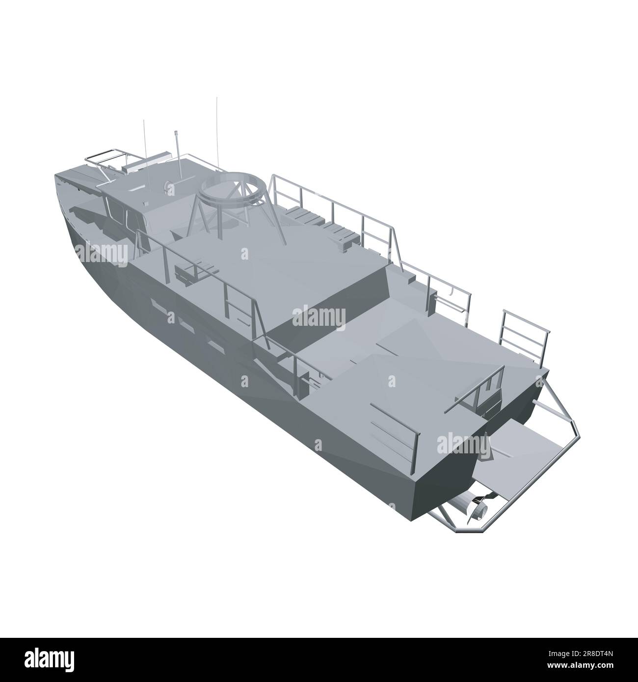 Icona della nave da guerra poligonale grigia. Navi militari e navali. immagini vettoriali isolate. Vettore poligonale della nave militare. Modello veicolo militare vecto Illustrazione Vettoriale