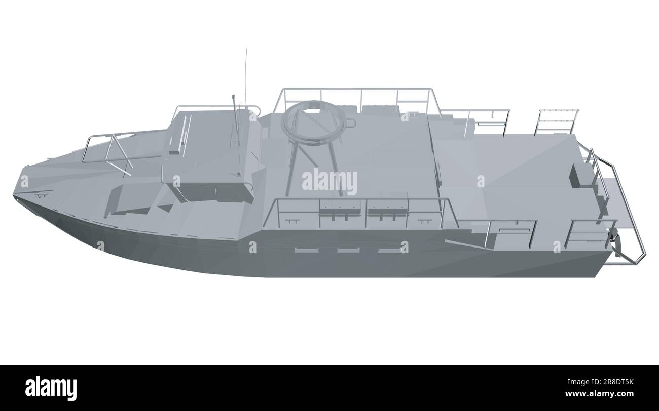 Icona della nave da guerra poligonale grigia. Navi militari e navali. immagini vettoriali isolate. Vettore poligonale della nave militare. Modello veicolo militare vecto Illustrazione Vettoriale