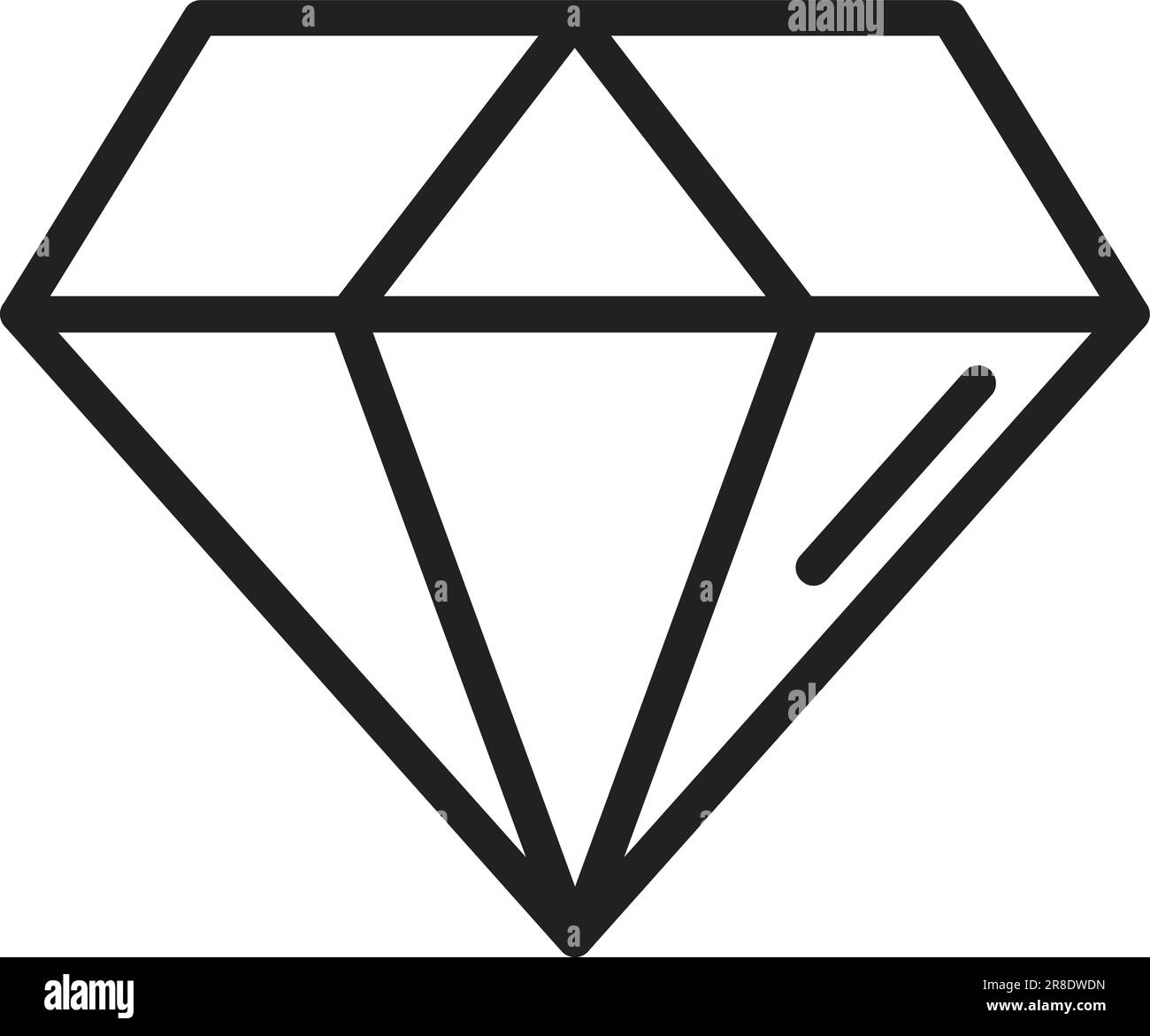 Immagine icona Diamond. Illustrazione Vettoriale