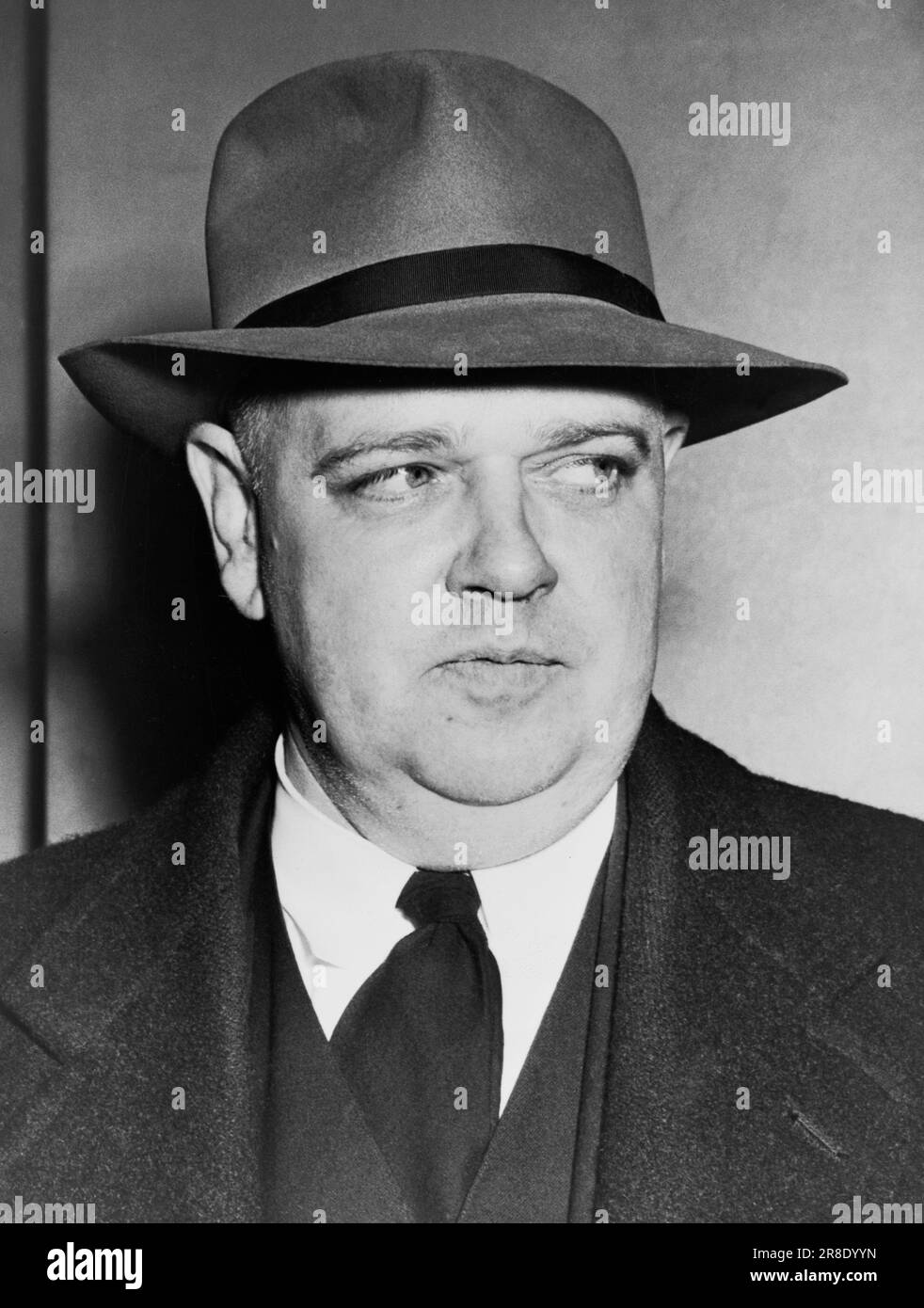 Stati Uniti: 1948 Un ritratto di Whittaker Chambers, scrittore, editore, ex comunista, e un testimone nel processo pergiuria di Alger Hiss. Foto Stock