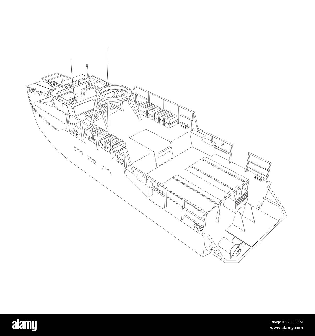 Contorno icona nave da guerra. Navi militari e navali. immagini vettoriali isolate. Vettore di contorno della nave militare. Isolamento vettore modello veicolo militare Illustrazione Vettoriale