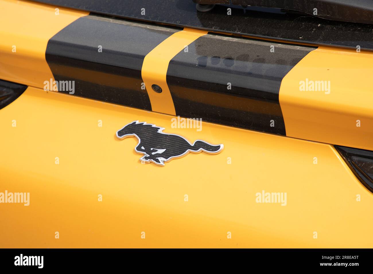 Bordeaux , Aquitaine Francia - 06 06 2023 : marchio Ford Mustang Mach-e GT SUV elettrico marchio e segno di testo ev Foto Stock