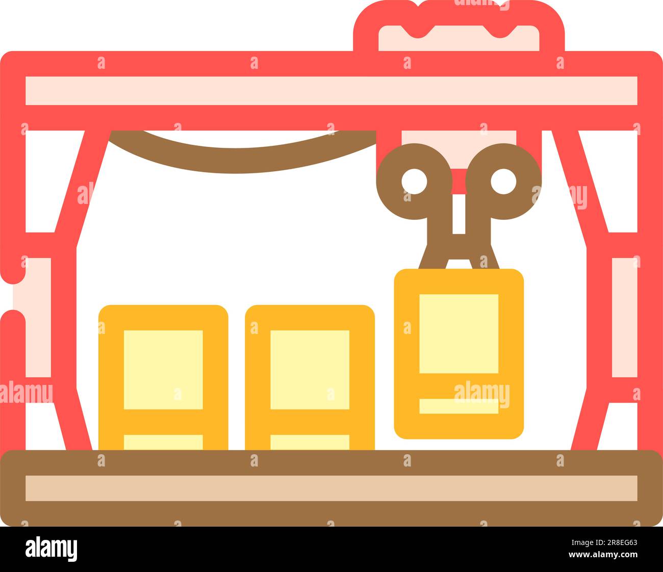 icona a colori dell'energia di stoccaggio delle scorie nucleari illustrazione del vettore Illustrazione Vettoriale