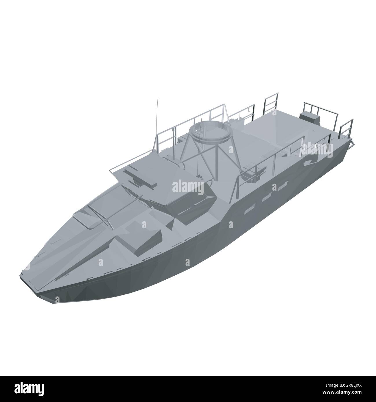 Icona della nave da guerra poligonale grigia. Navi militari e navali. immagini vettoriali isolate. Vettore poligonale della nave militare. Modello veicolo militare vecto Illustrazione Vettoriale